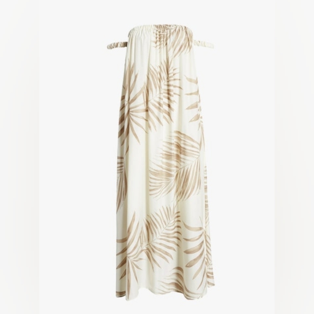 BB Dakota by Steve Madden Cream And Grey Palm Down Maxi Dress Size S - Picture 15 of 16